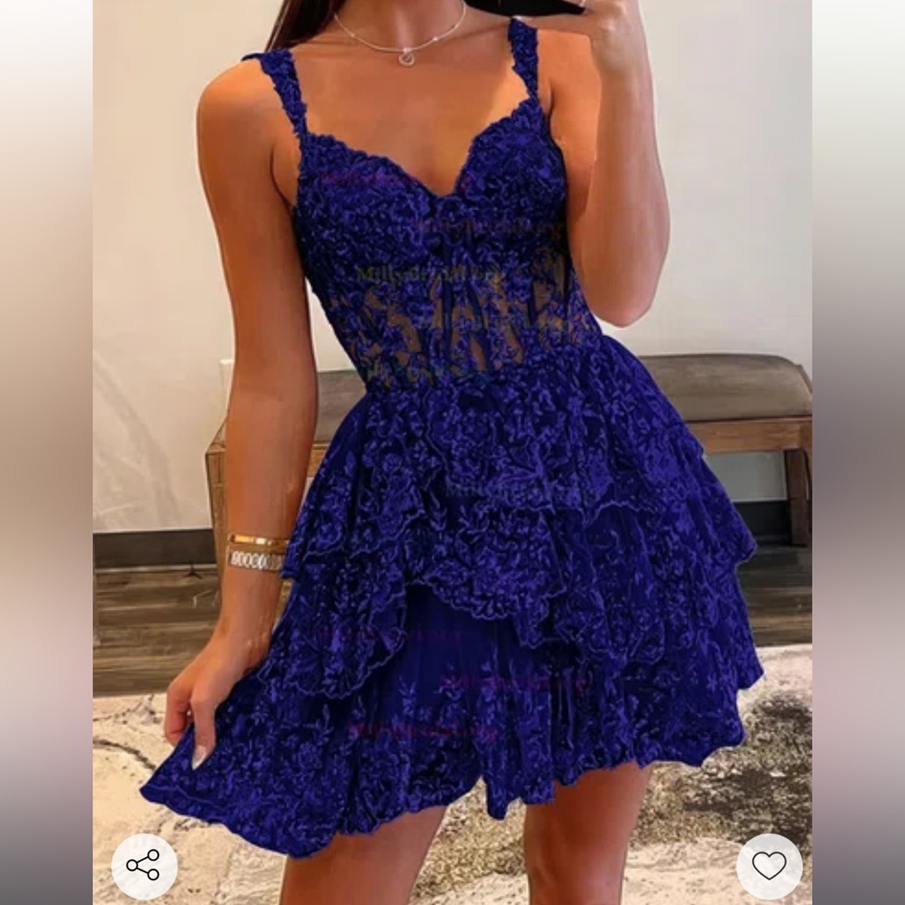 Elegant Lace Tiered Dress Hoco